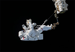 Astronauts On ISS Spacewalk Conduct Cosmic Ray Observatory Upgrade Astronauts On ISS Spacewalk Conduct Cosmic Ray Observatory Upgrade