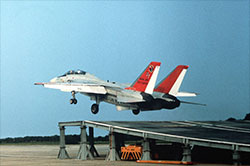 F/A-18 Super Hornet Undergoing Ski Jump Takeoff Trials In Demonstration for Indian Navy F/A-18 Super Hornet Undergoing Ski Jump Takeoff Trials In Demonstration for Indian Navy