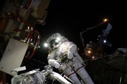 Astronauts Install Hardware on Outside of ISS