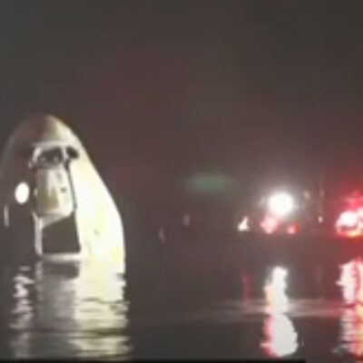 Crew-8 Splashes Down Off the Coast of Pensacola, Florida