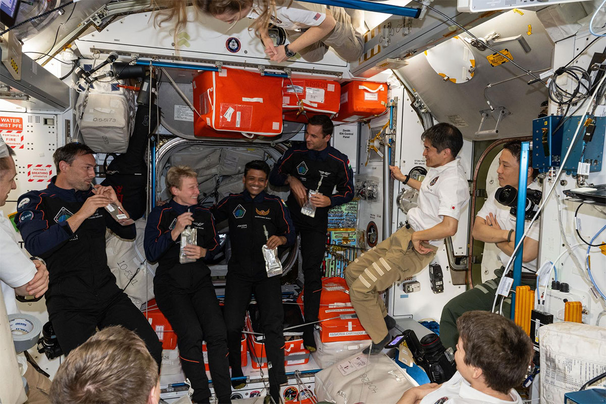 Axiom-4 Mission Astronauts Aboard ISS Conducting Research Experiments and Outreach Events
