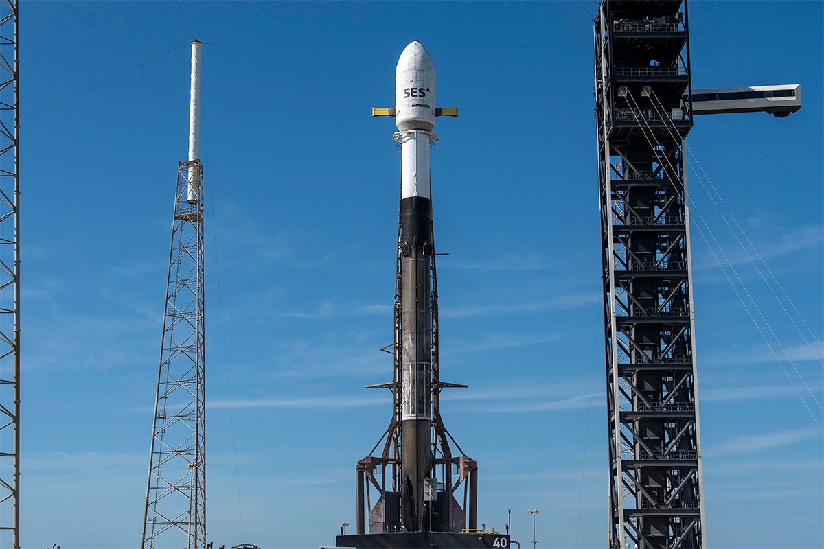 SpaceX Scrubs Launch of Two Communications Satellites 11 Seconds before Liftoff