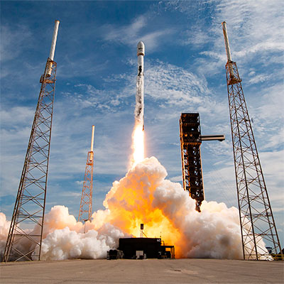 SpaceX Falcon 9 Launches Two Powerful Communications Satellites, Lands First Stage Booster