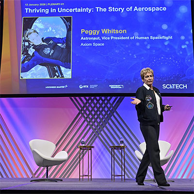 Peggy Whitson Opens AIAA SciTech Forum, Celebrating ISS Era and the Transition to Commercial Space Stations