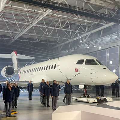 Dassault Unveils Falcon 10X as First Flight Nears