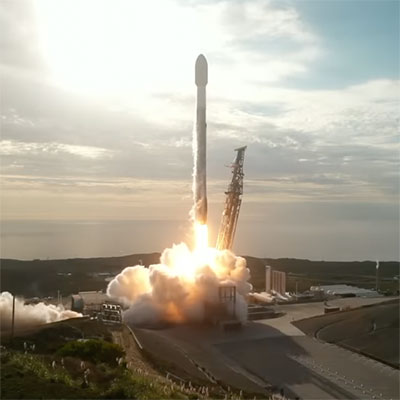 Falcon 9 Carries 27 Starlink Satellites to Orbit From California