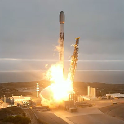 SpaceX Launches 24 Starlink Satellites from California on Falcon 9