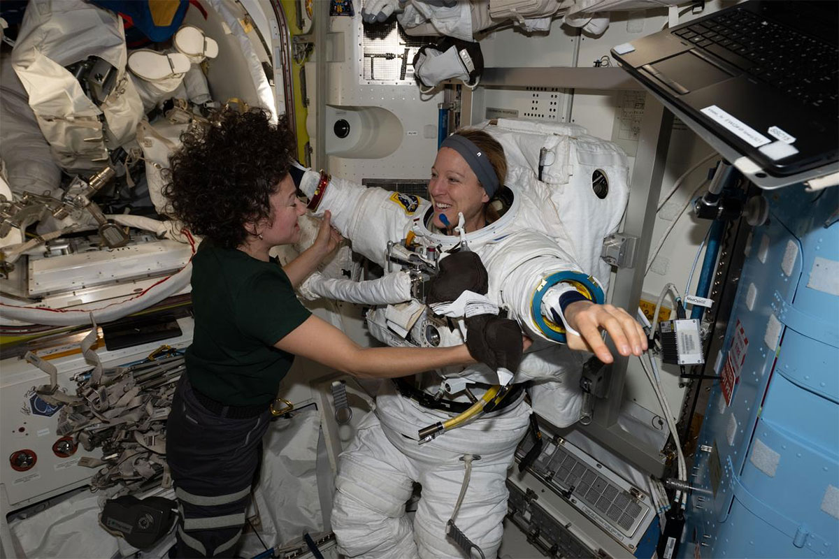 Astronauts Upgrade ISS Systems During Sixth All-Female Spacewalk