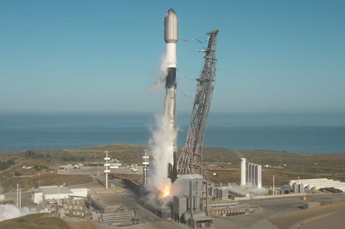 Falcon 9 lifts off from Vandenberg Space Force Base carrying the classified USSF-153 mission, September 10, 2026